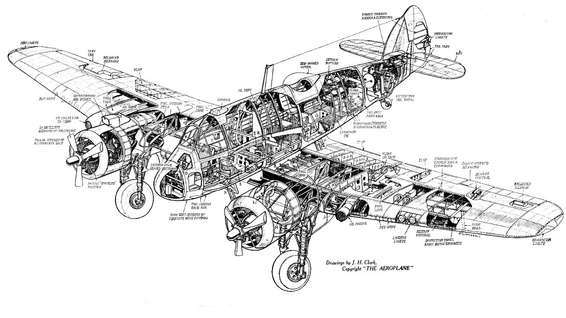 Bristol Beaufighter Cutaway drawing