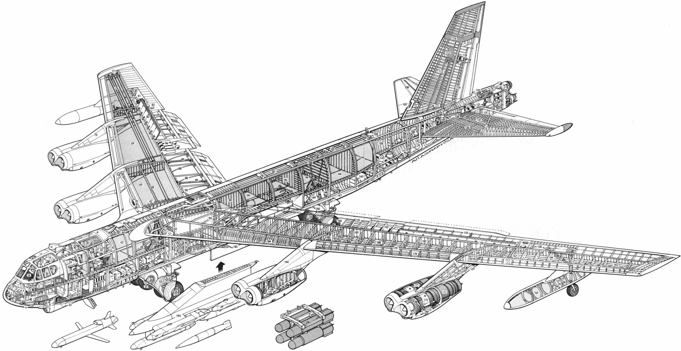 Boeing B-52 cutaway