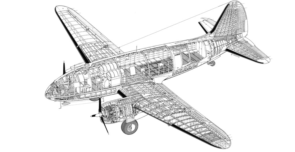 Military transport aircraft Cutaway Drawings in High quality