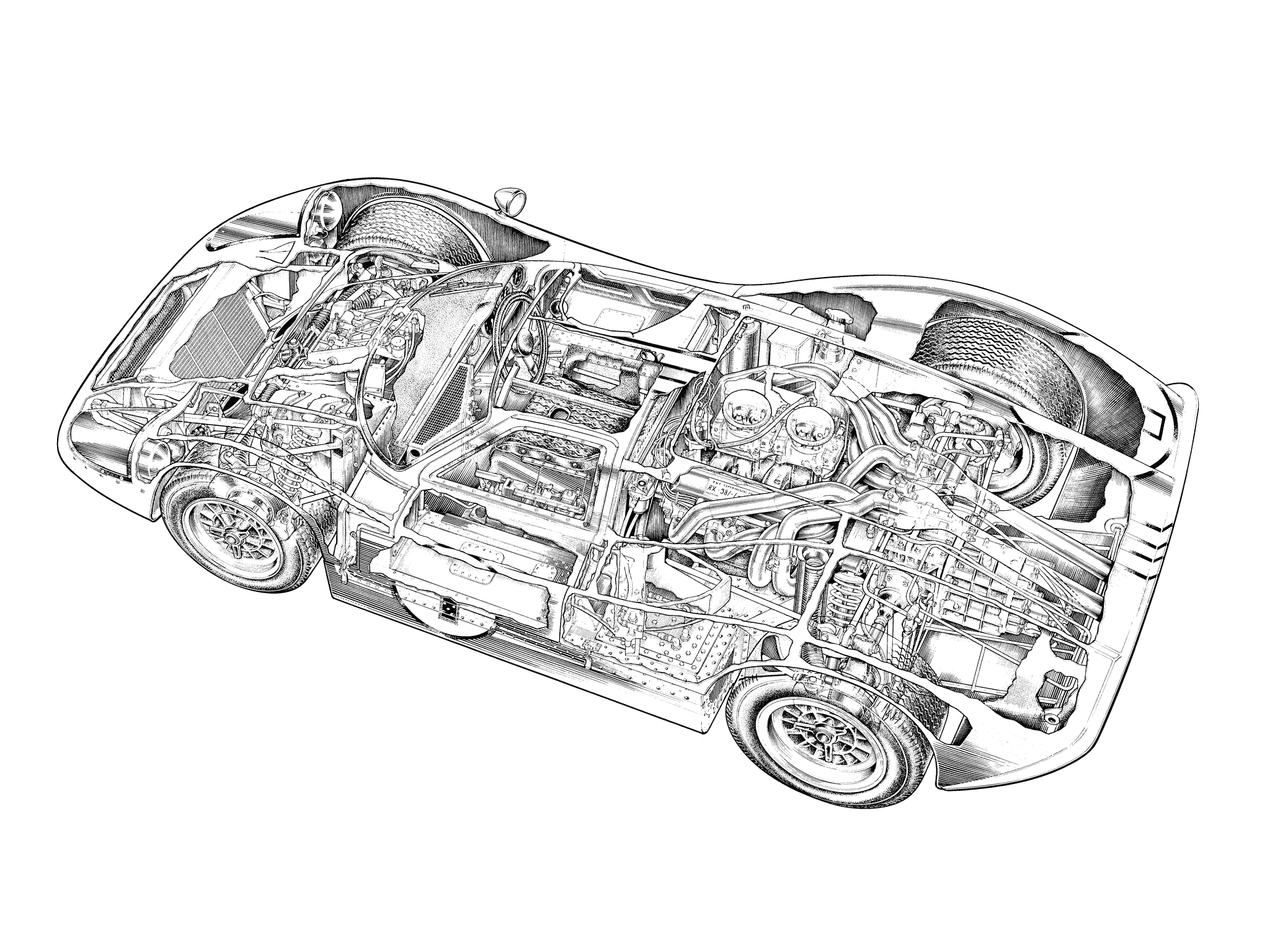 Ford GT40 cutaway