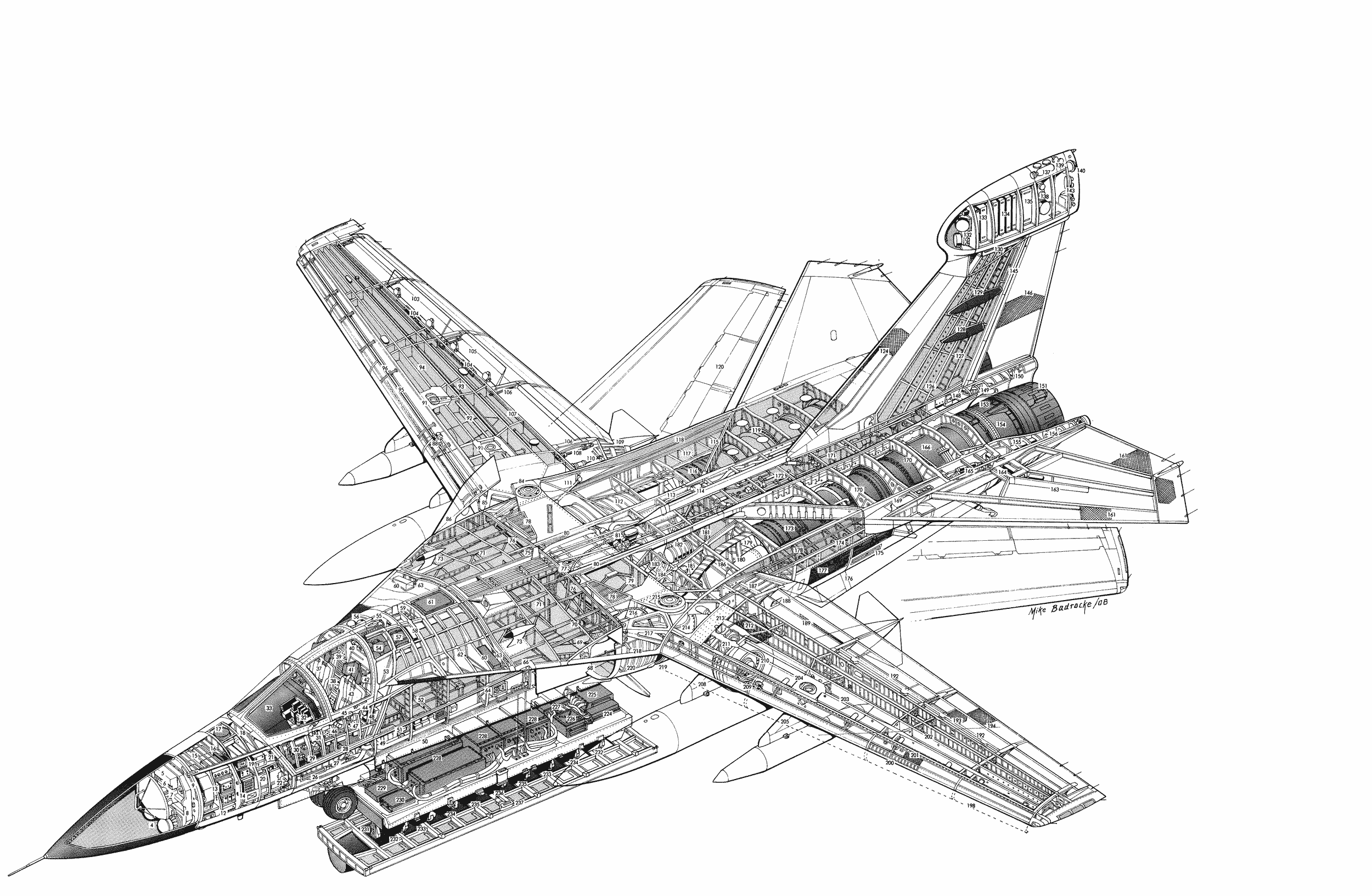 Grumman EF-111A Raven cutaway
