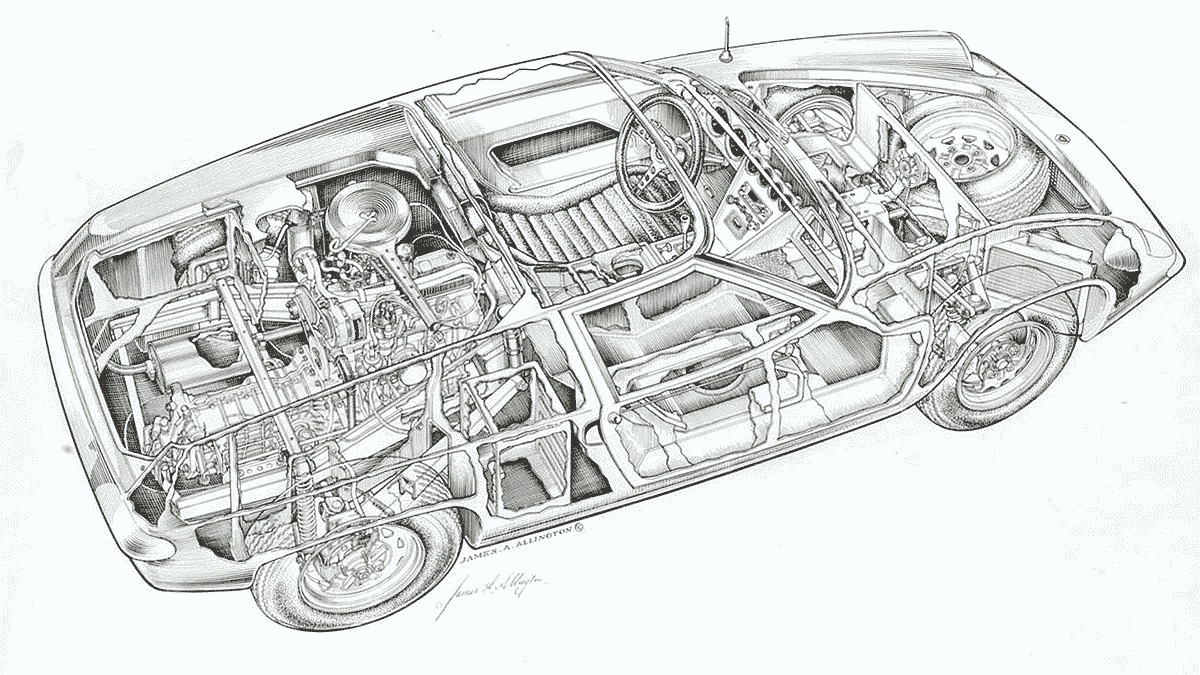 Lotus Europa cutaway