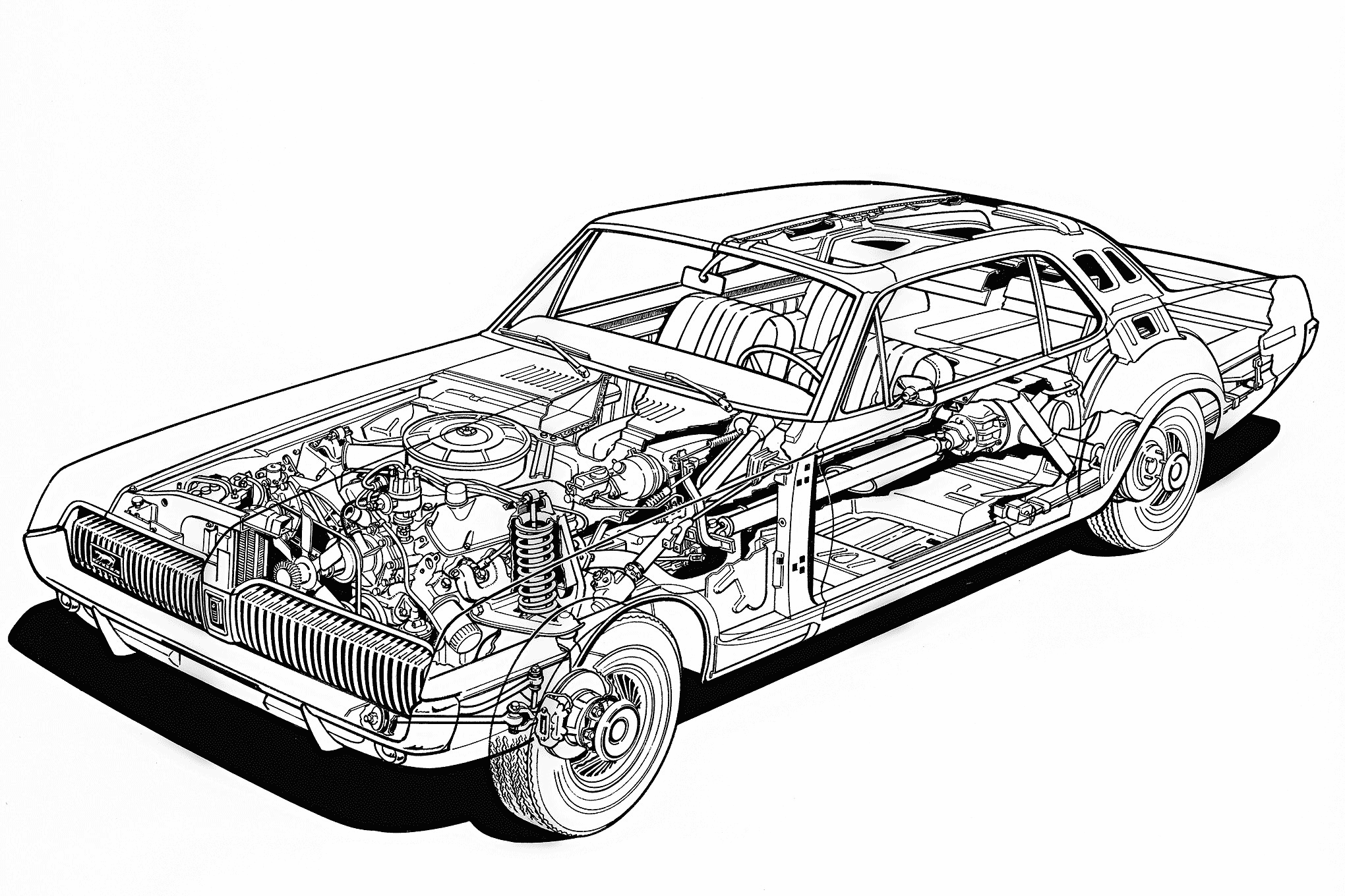 Mercury Cougar cutaway