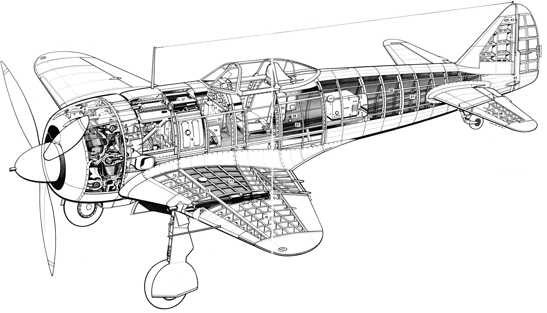 Nakajima Ki-44 cutaway