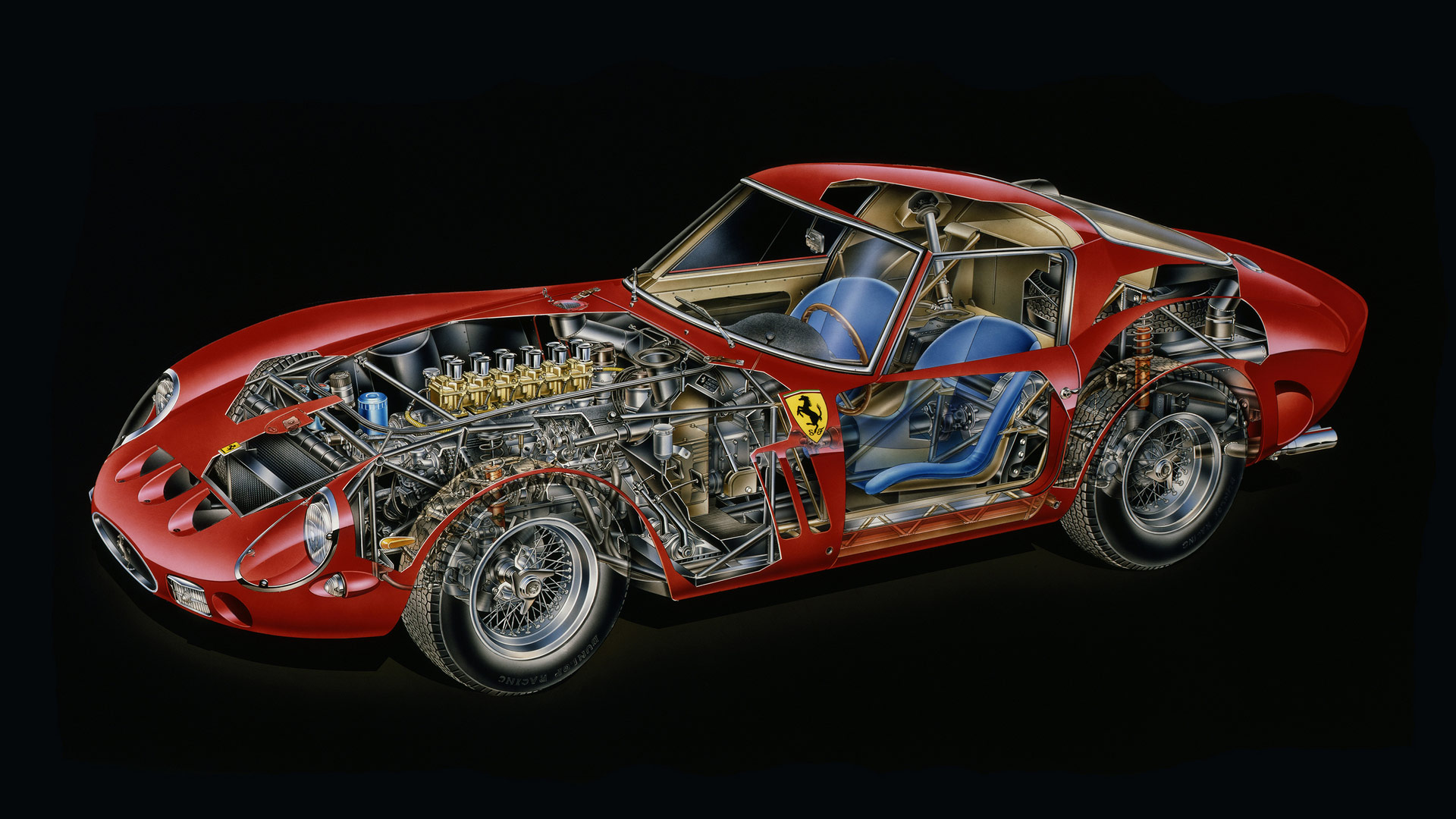 Ferrari 250 GTO cutaway