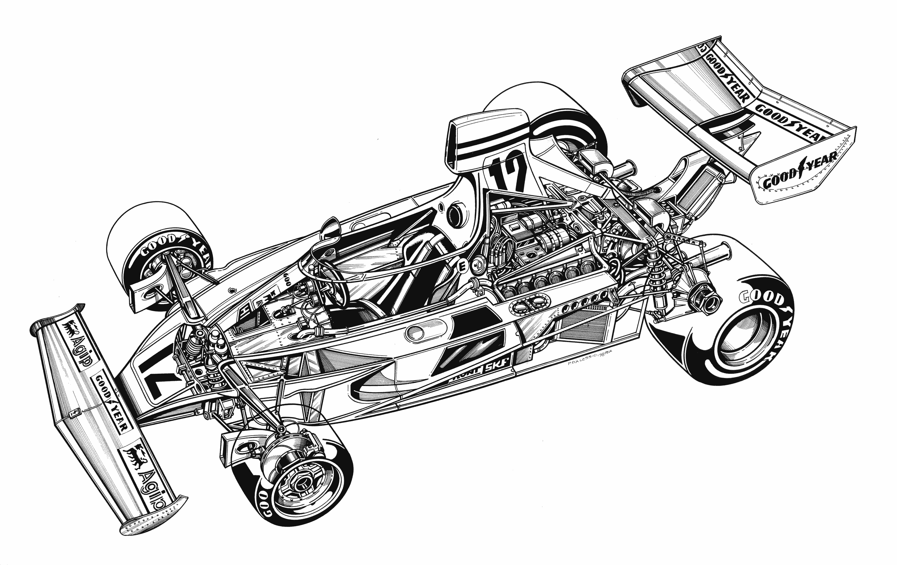 Ferrari 312T cutaway