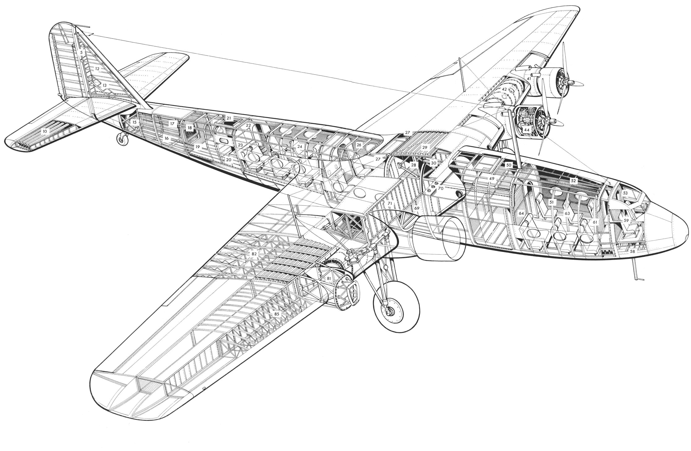 Armstrong Whitworth Ensign cutaway