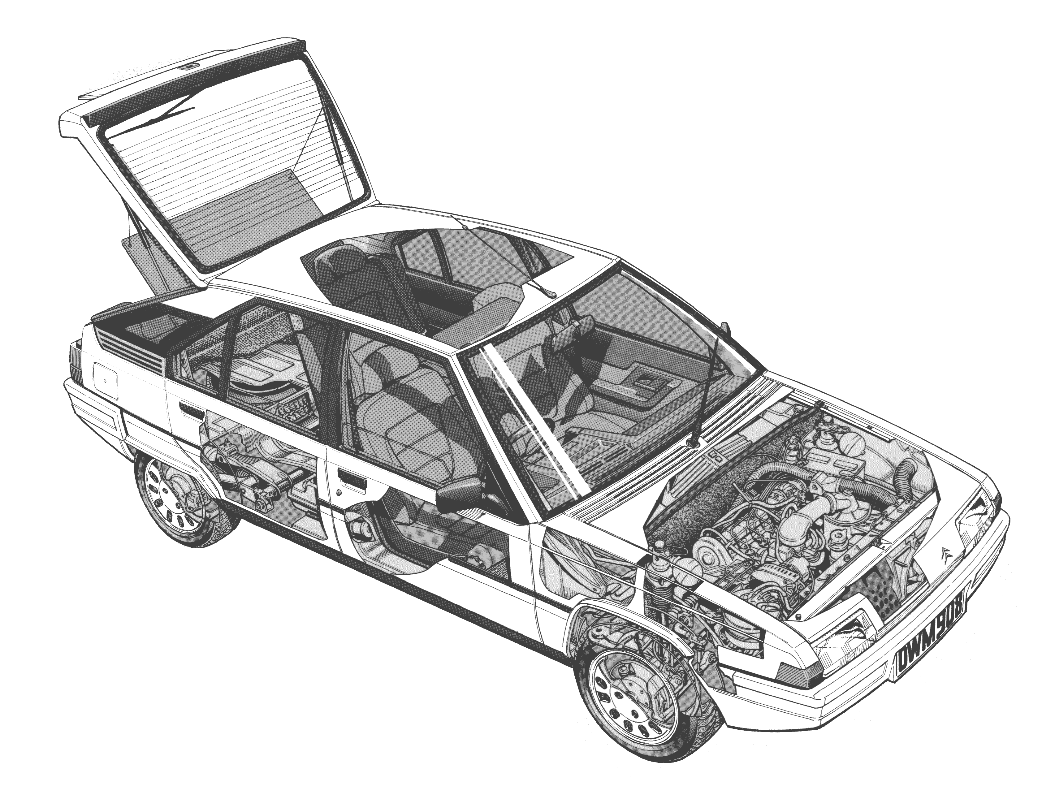 Citroen BX cutaway