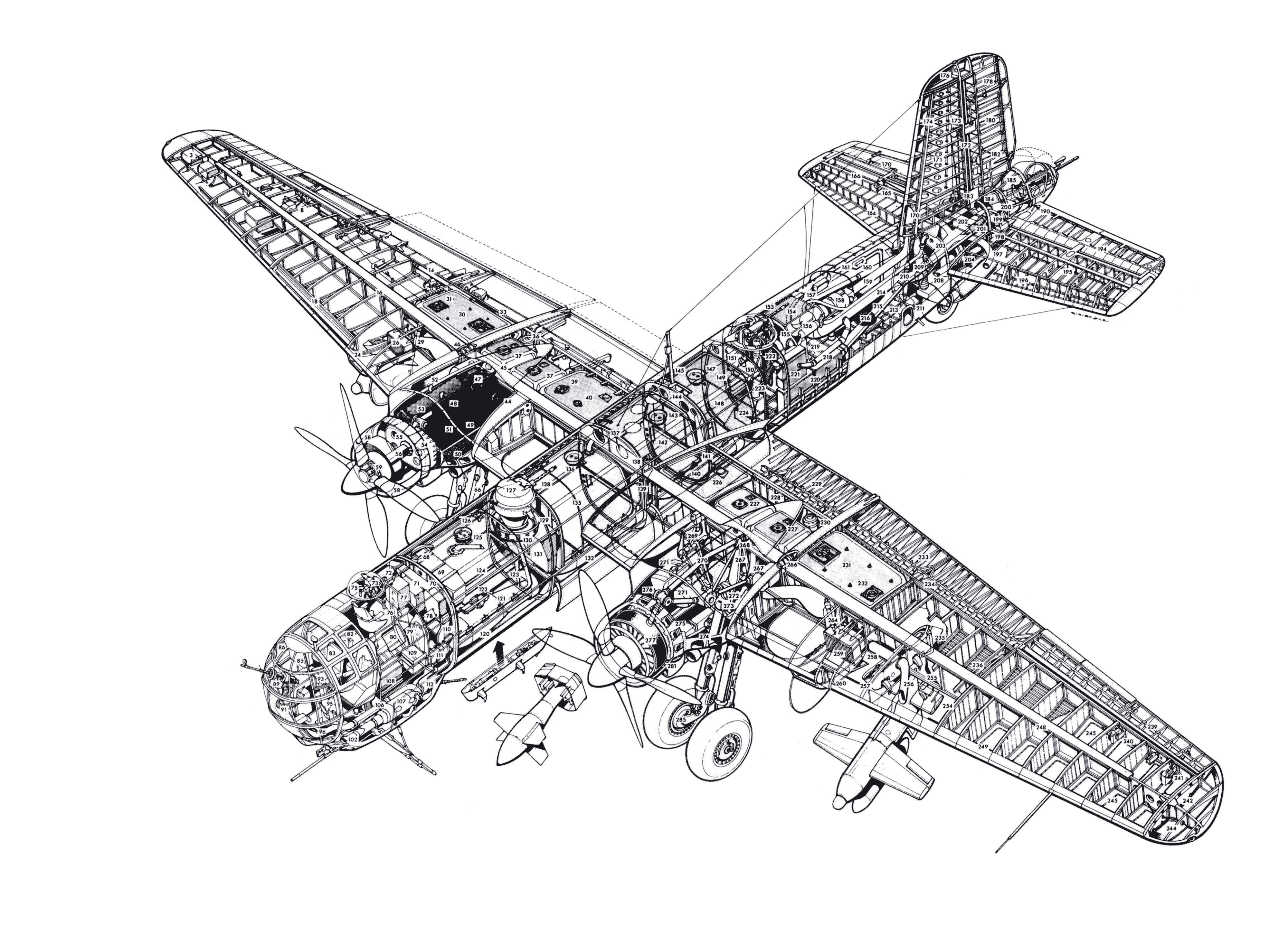 Heinkel He 177 cutaway