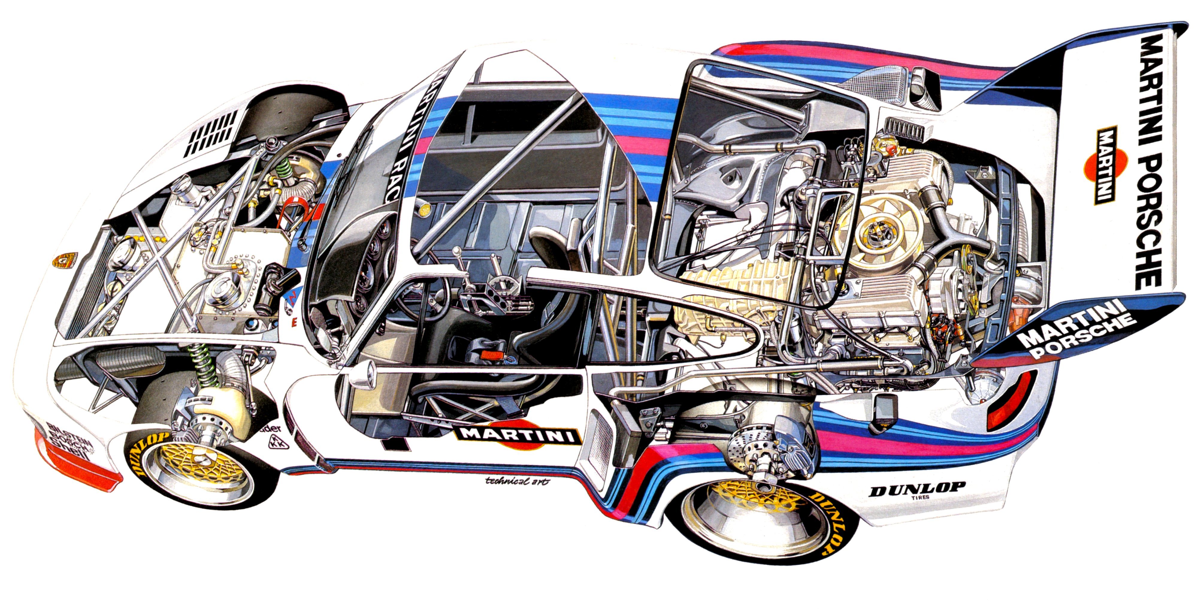 Porsche 935 cutaway