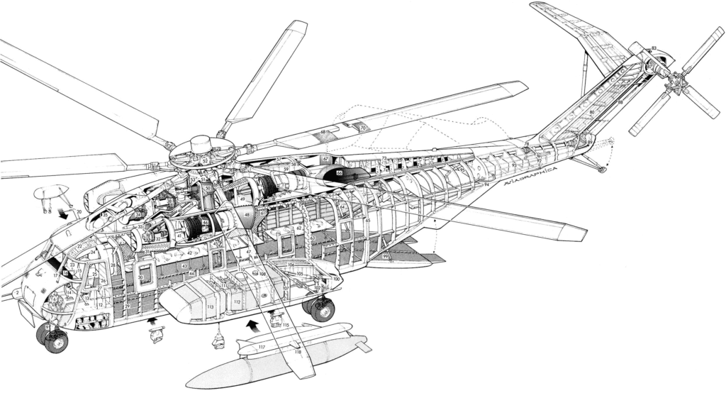 Sikorsky Cutaway Drawings In High Quality