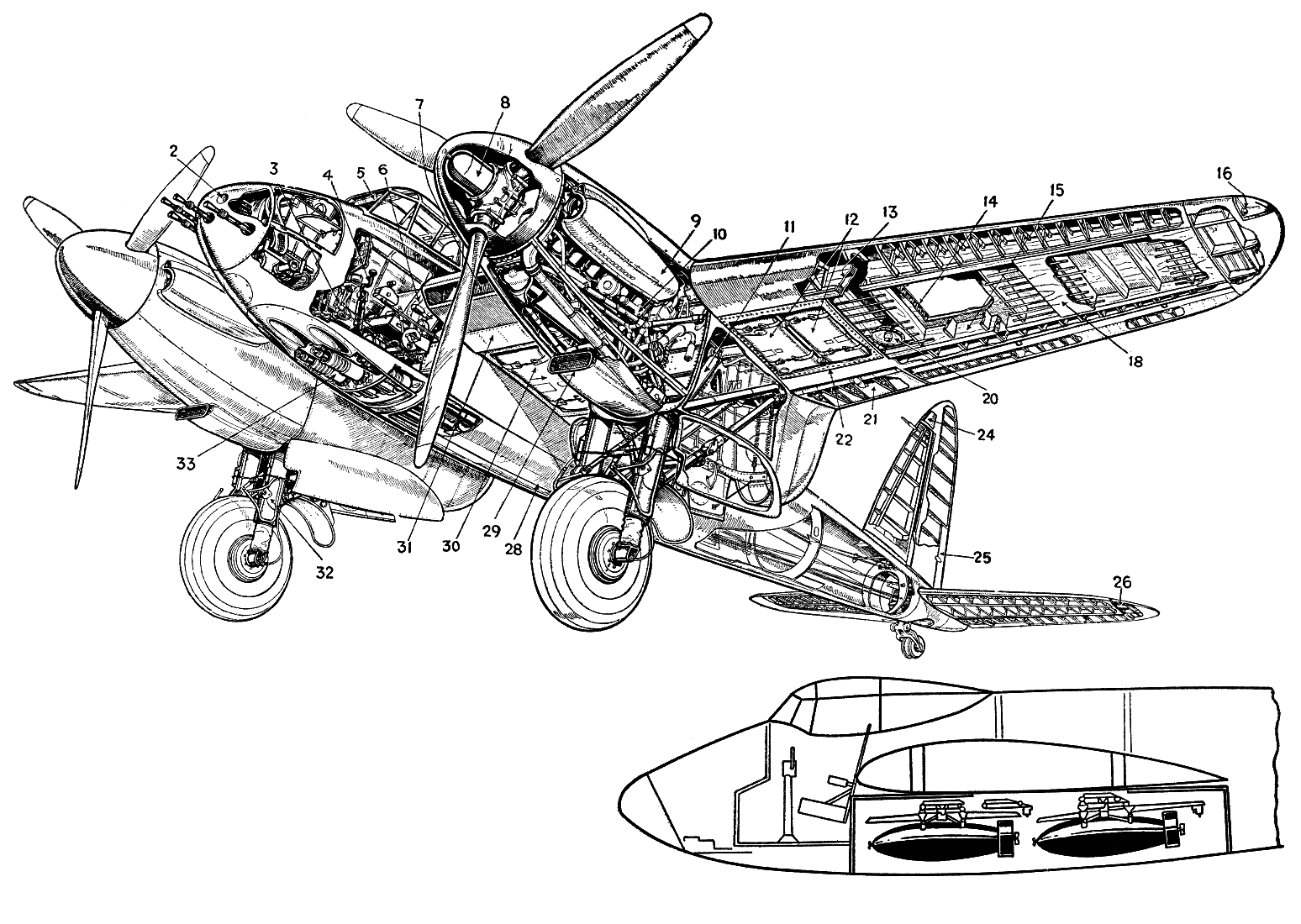 de Havilland Mosquito cutaway