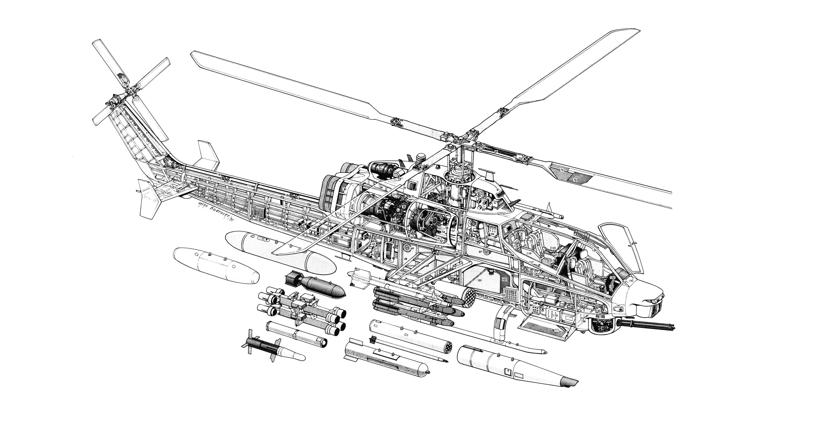 Bell AH-1 cutaway