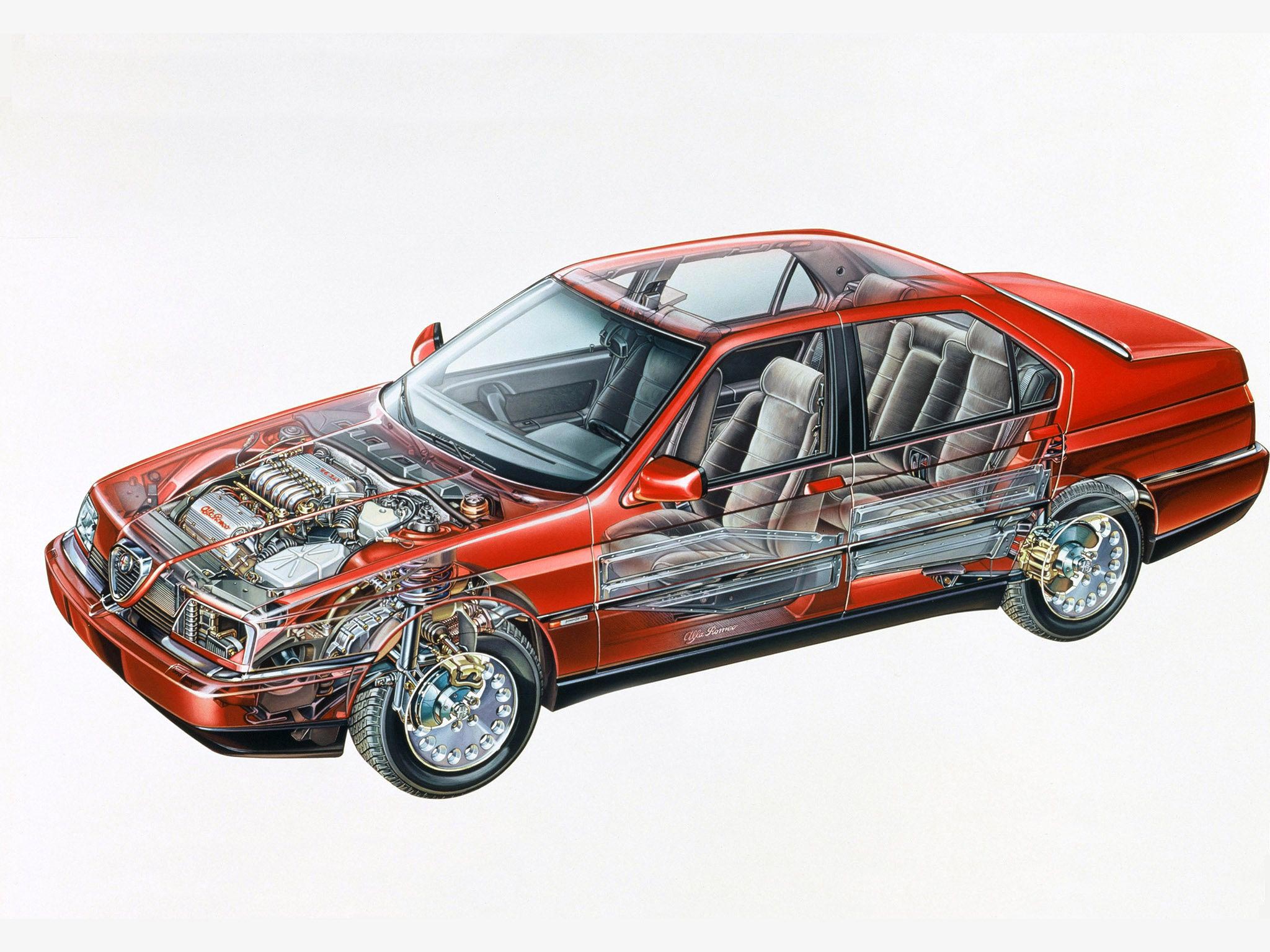 Alfa Romeo 164 cutaway