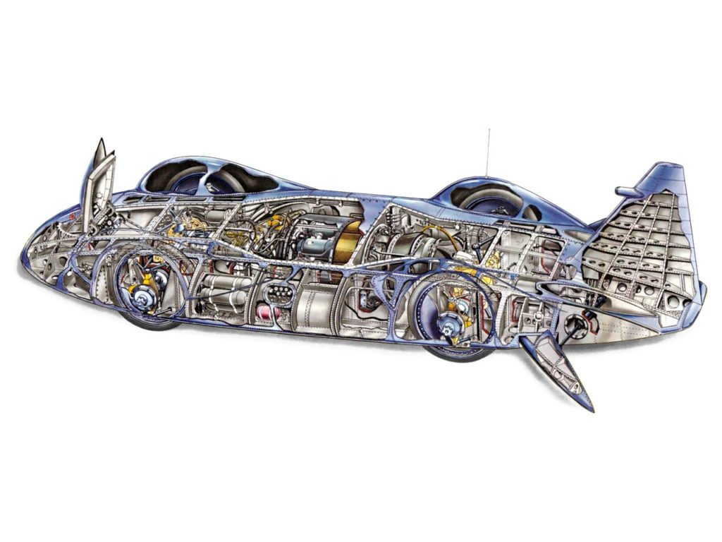 Bluebird-Proteus CN7 Cutaway Drawing in High quality