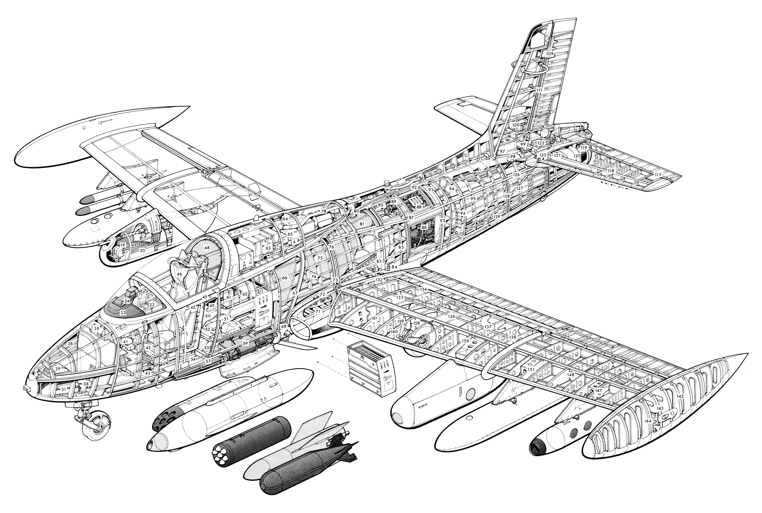 Aermacchi MB-326 cutaway