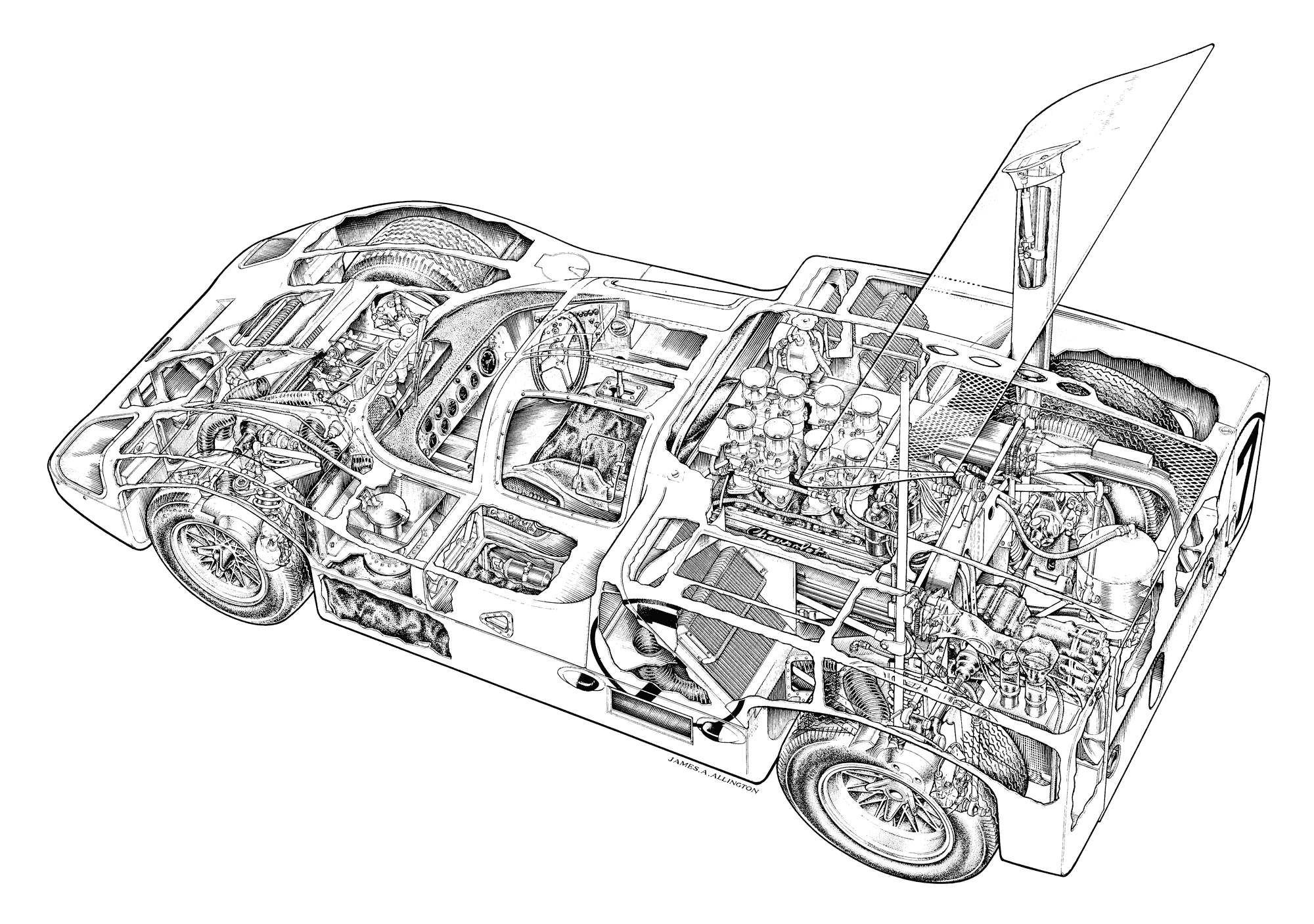 Chaparral 2F cutaway