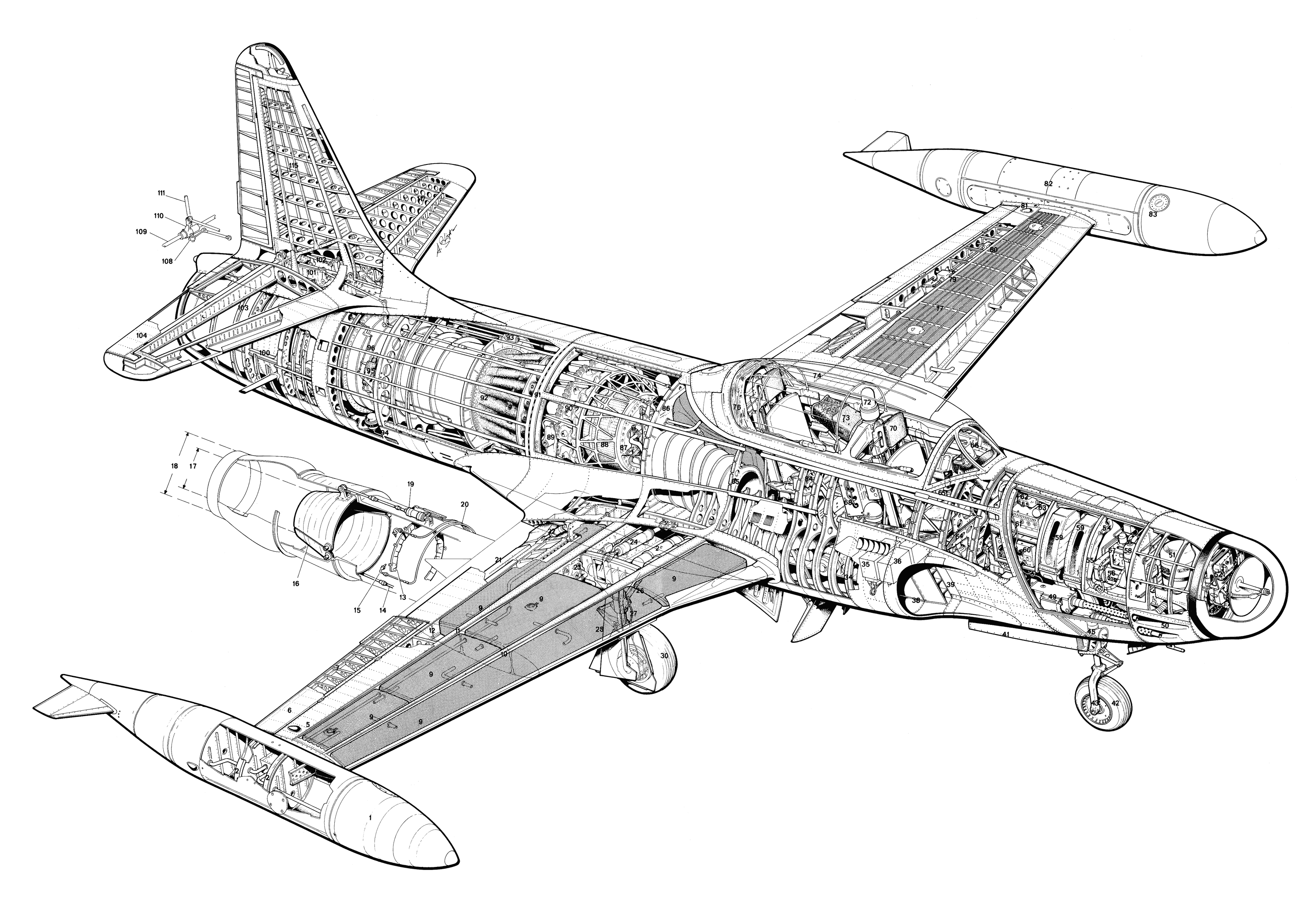 F-94 Starfire cutaway