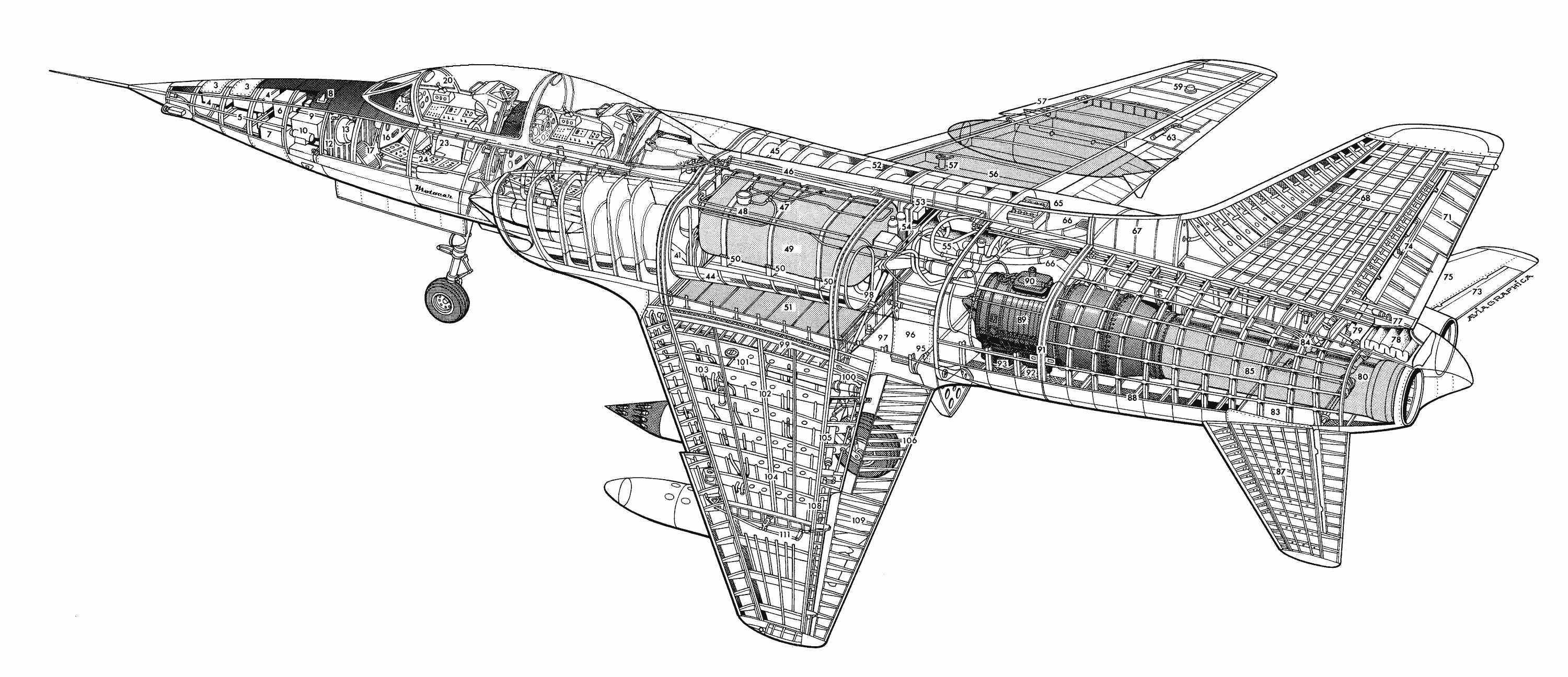 HAL HF-24 Marut cutaway