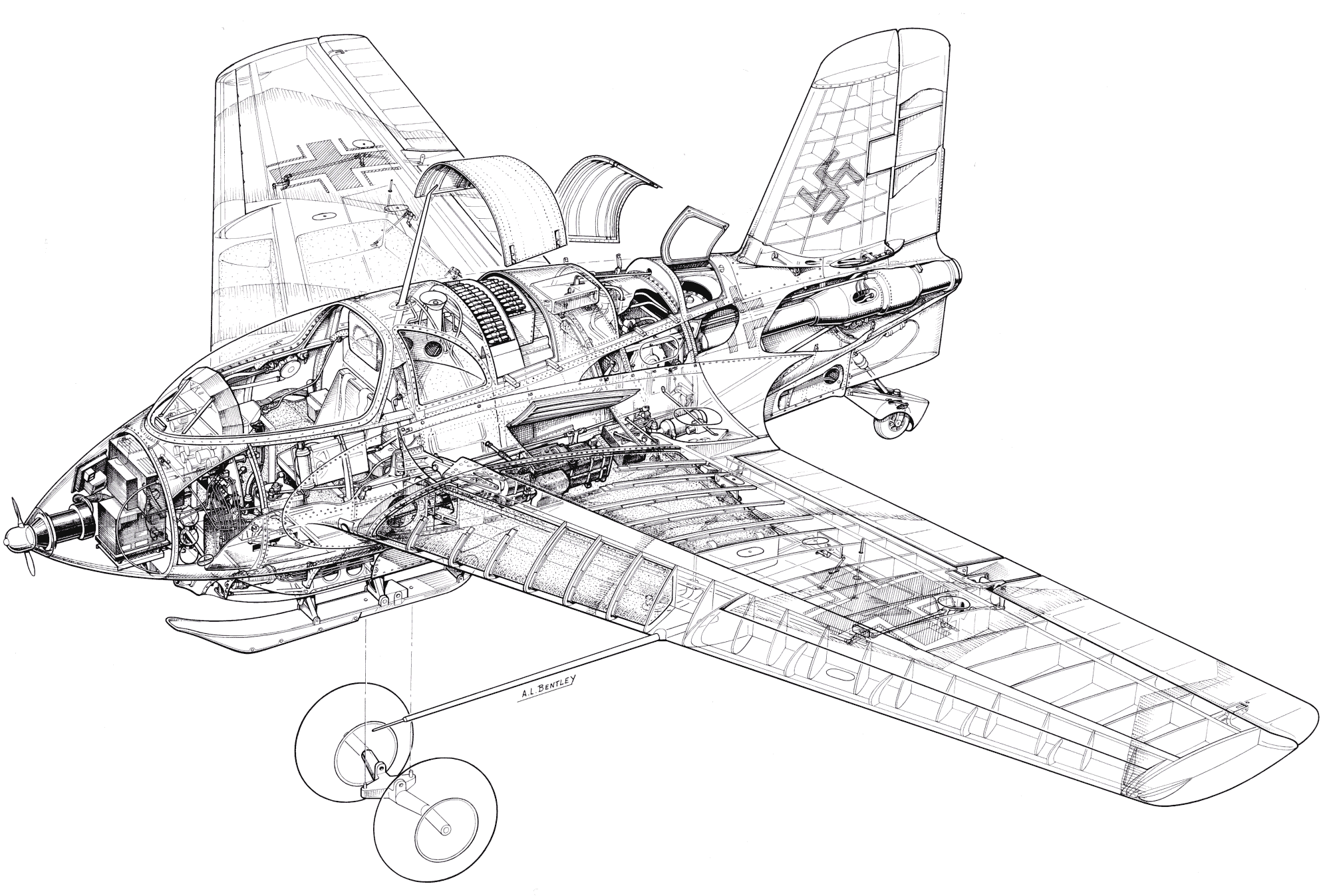 Messerschmitt Me 163 Komet cutaway