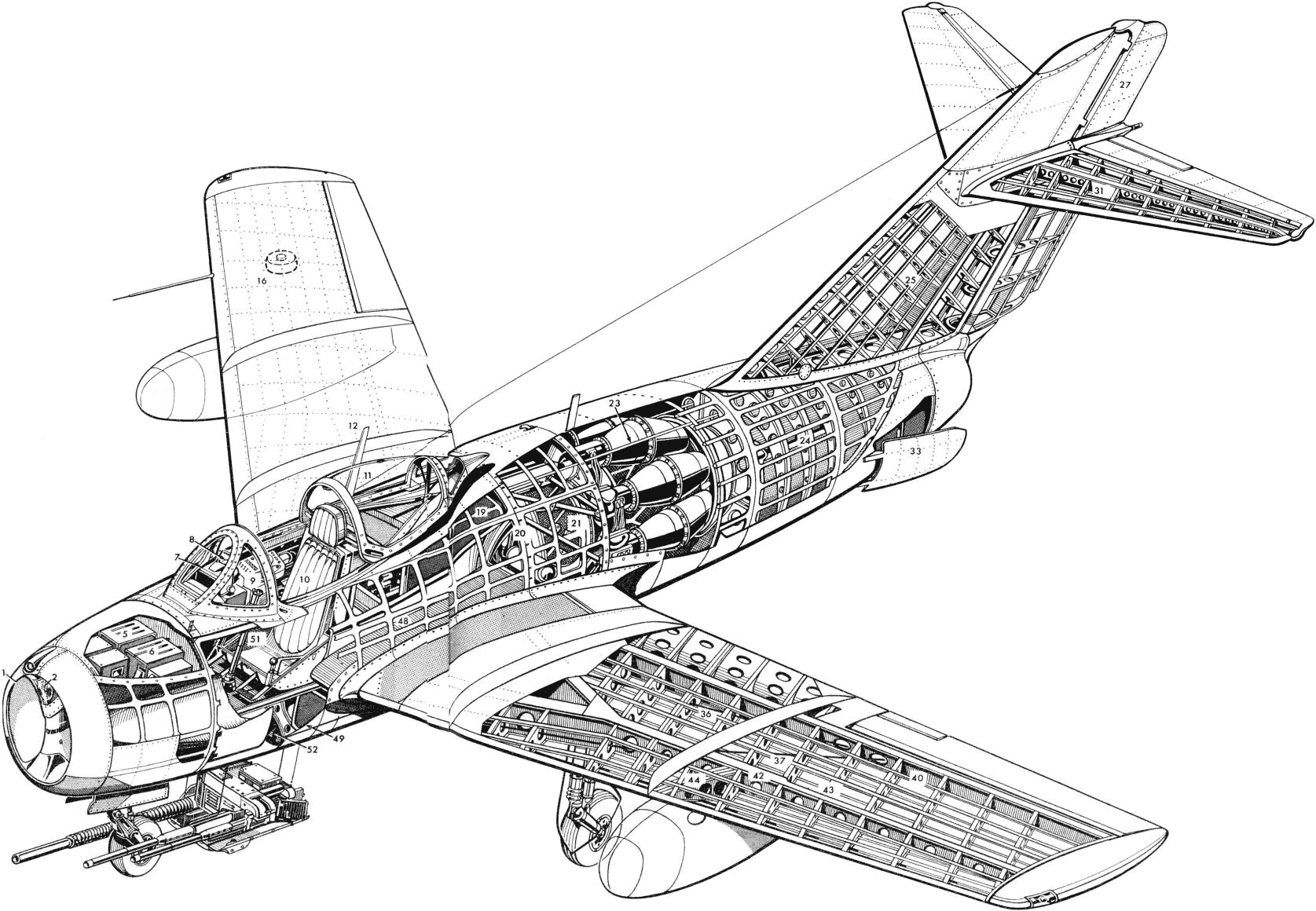MiG-15 cutaway