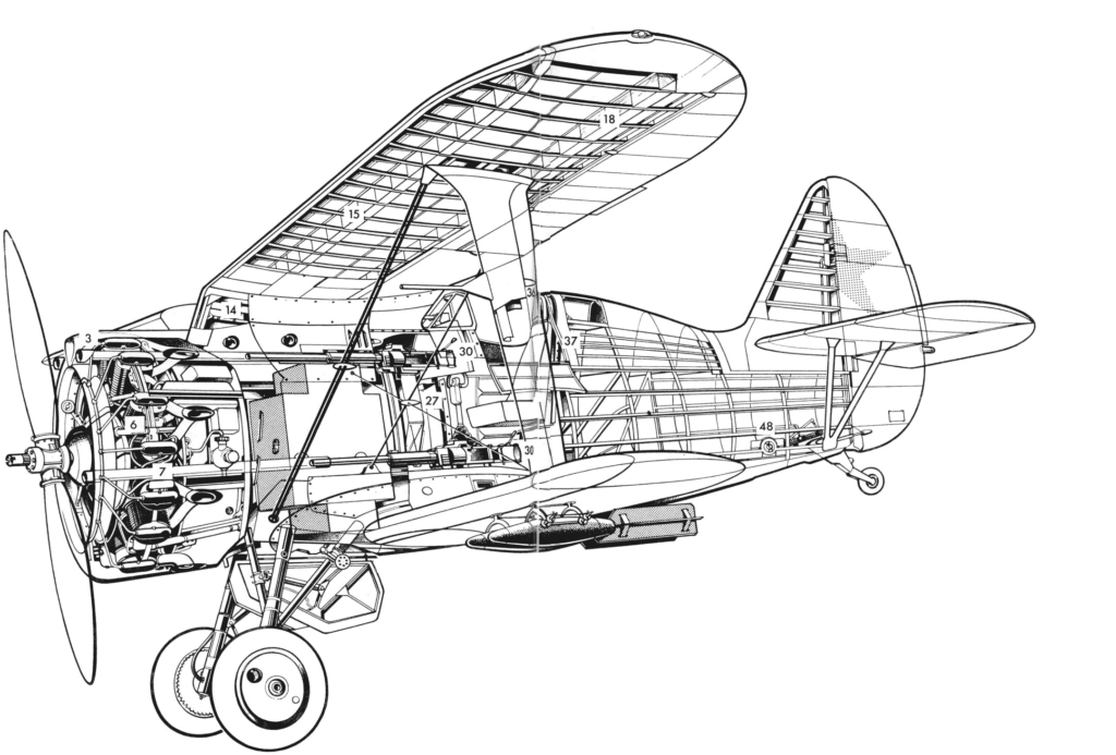 Polikarpov Cutaway Drawings in High quality