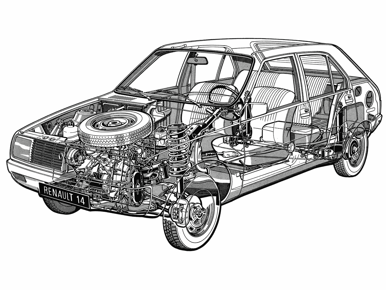 Renault 14 cutaway