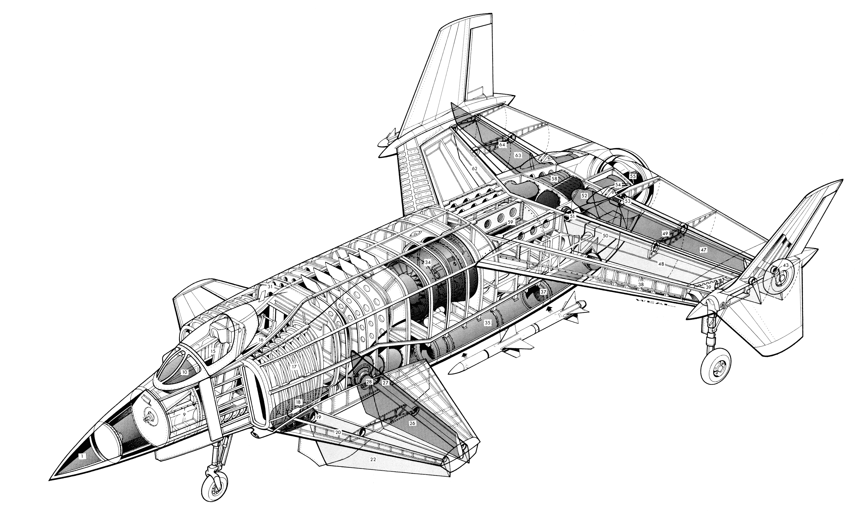 Rockwell XFV-12 cutaway
