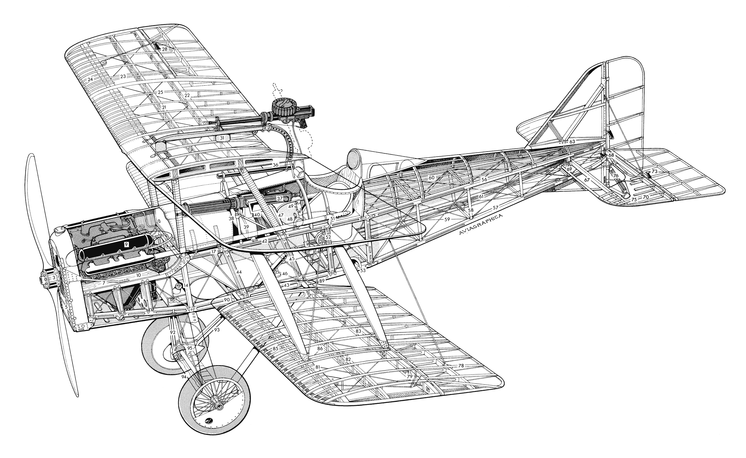 Royal Aircraft Factory S.E.5 cutaway