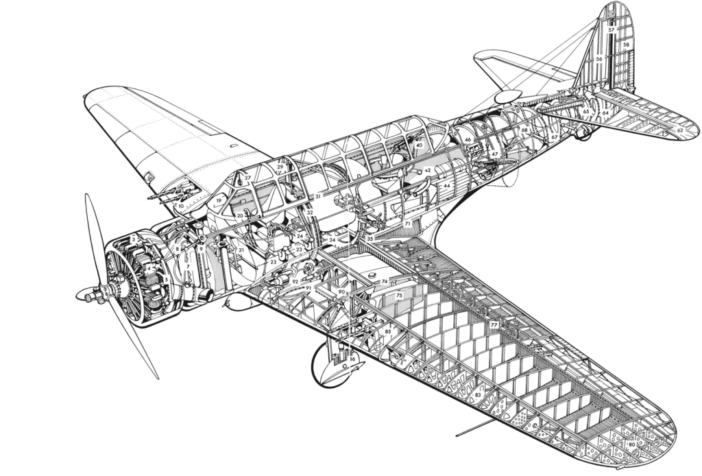 Ground-attack aircraft Cutaway Drawings in High quality