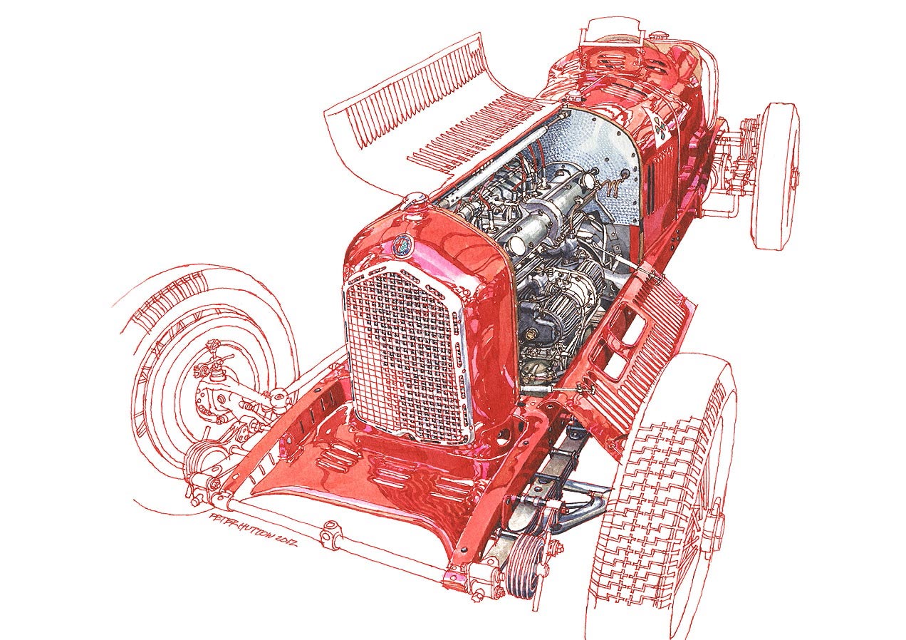 Alfa Romeo P3 cutaway