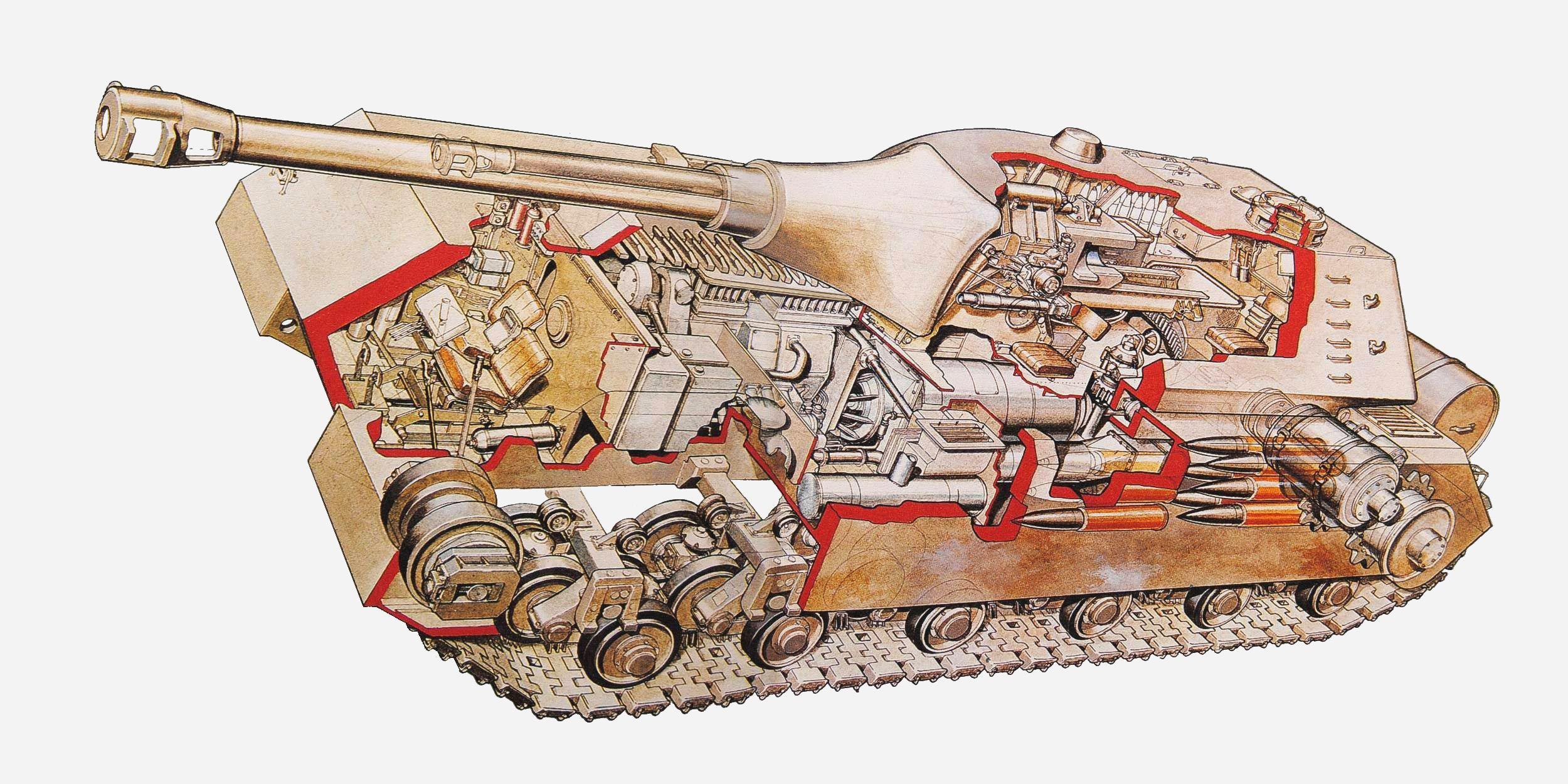 Panzer VIII Maus Cutaway Drawing In High Quality