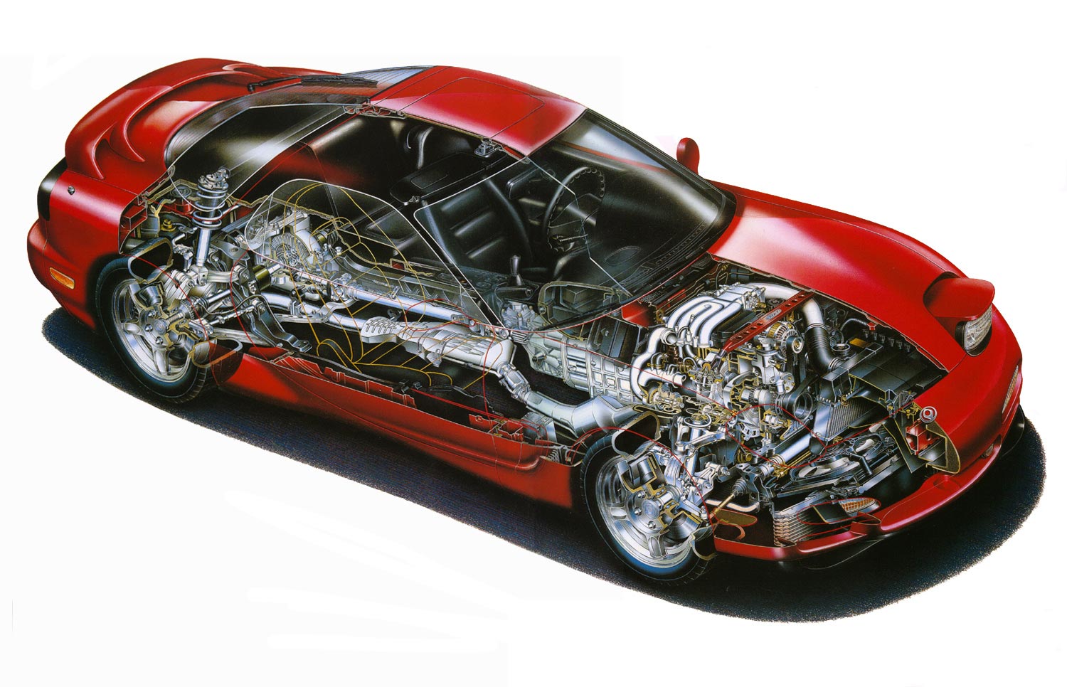 Mazda RX-7 cutaway