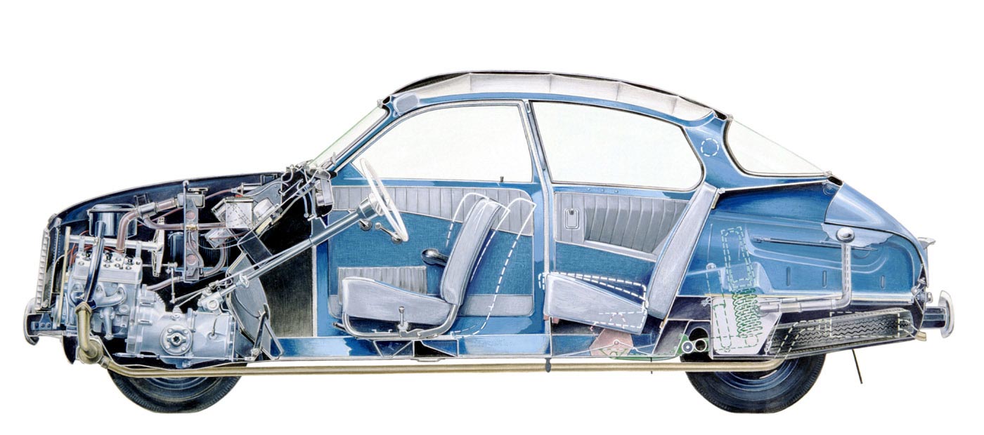 Saab 96 cutaway
