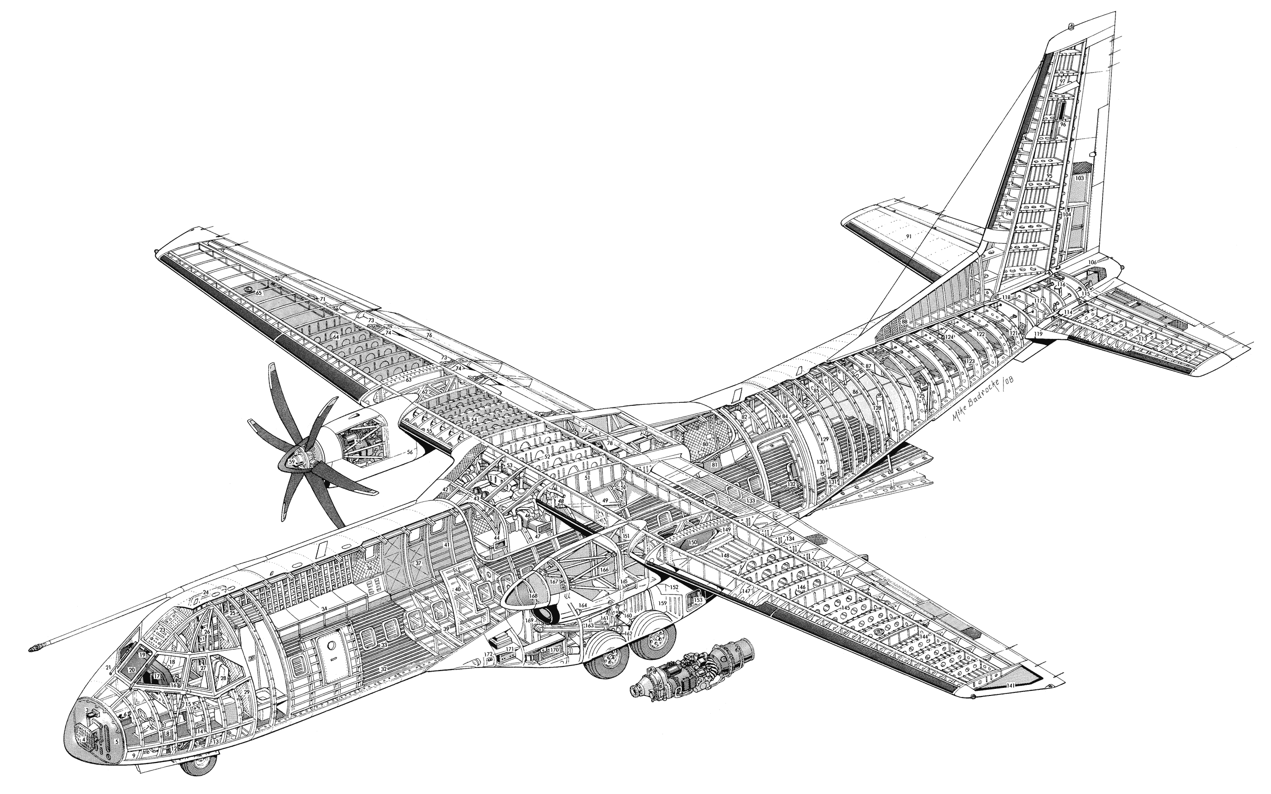 EADS CASA C-295 cutaway