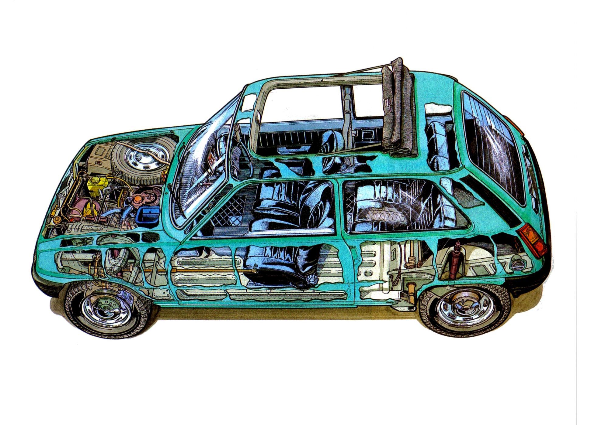 Renault 5 cutaway