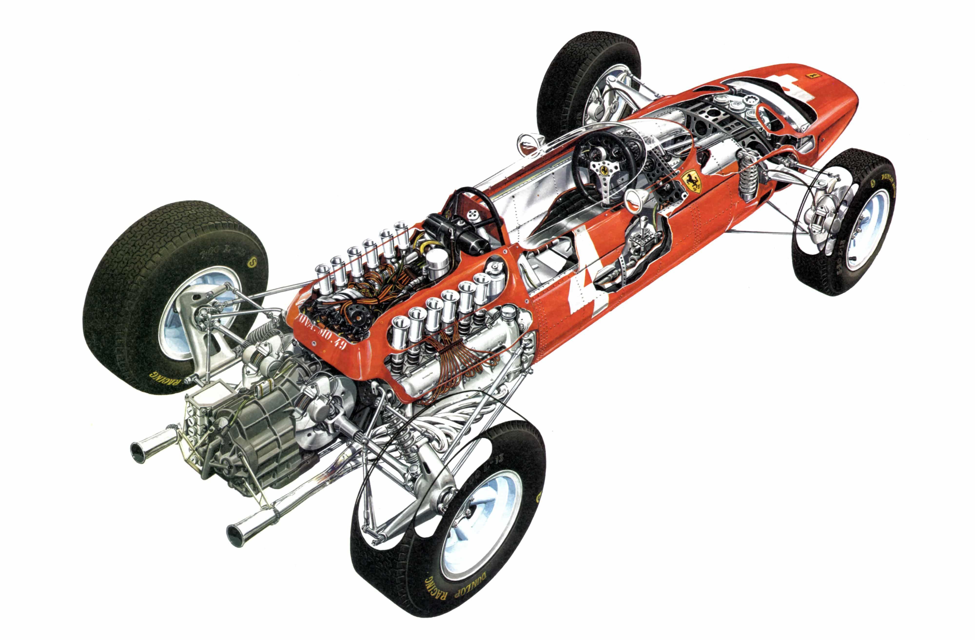Ferrari 158 cutaway