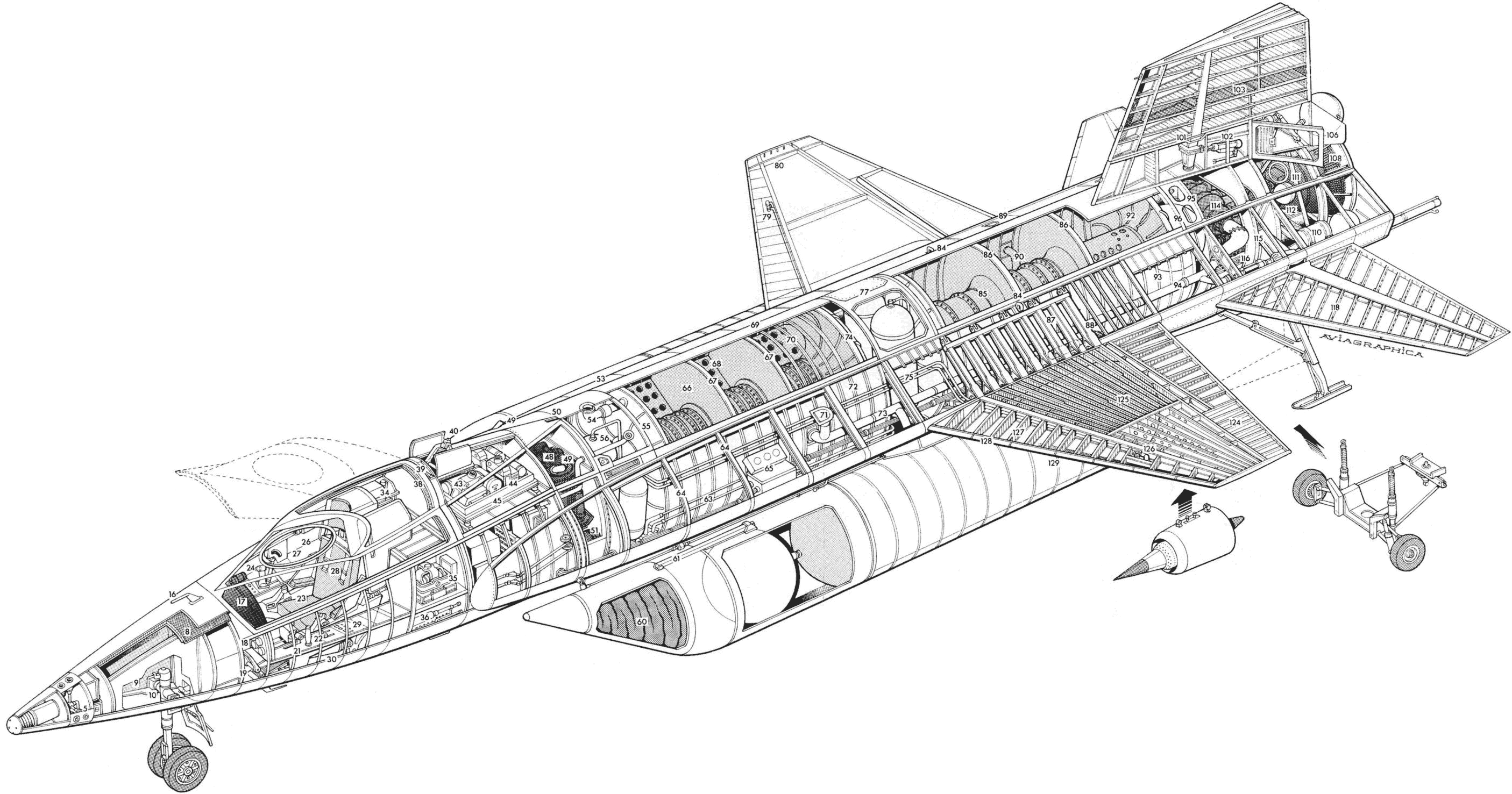 North American X-15 cutaway