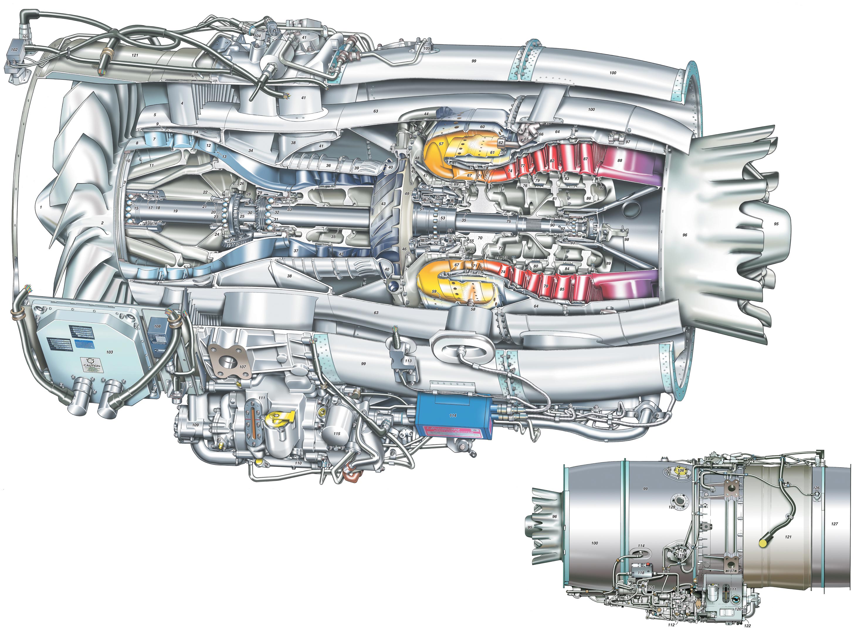 PW500 engine cutaway