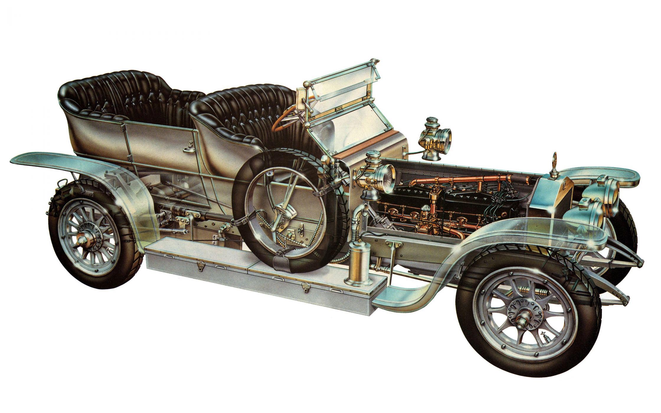 Rolls-Royce 40/50 Silver Ghost cutaway