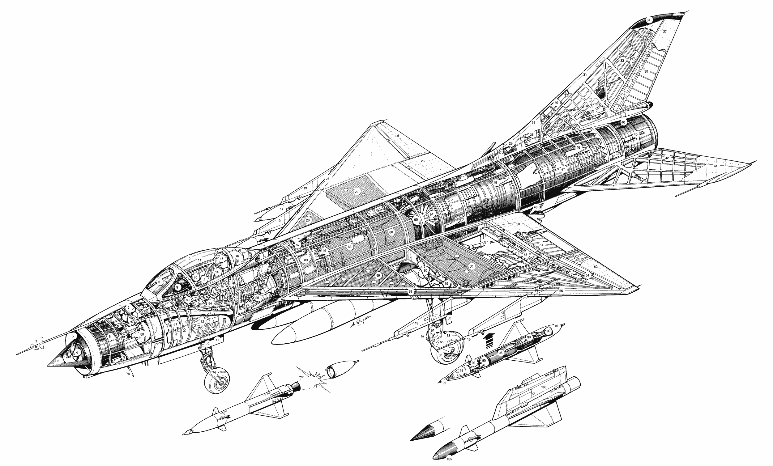 Sukhoi Su-9 cutaway