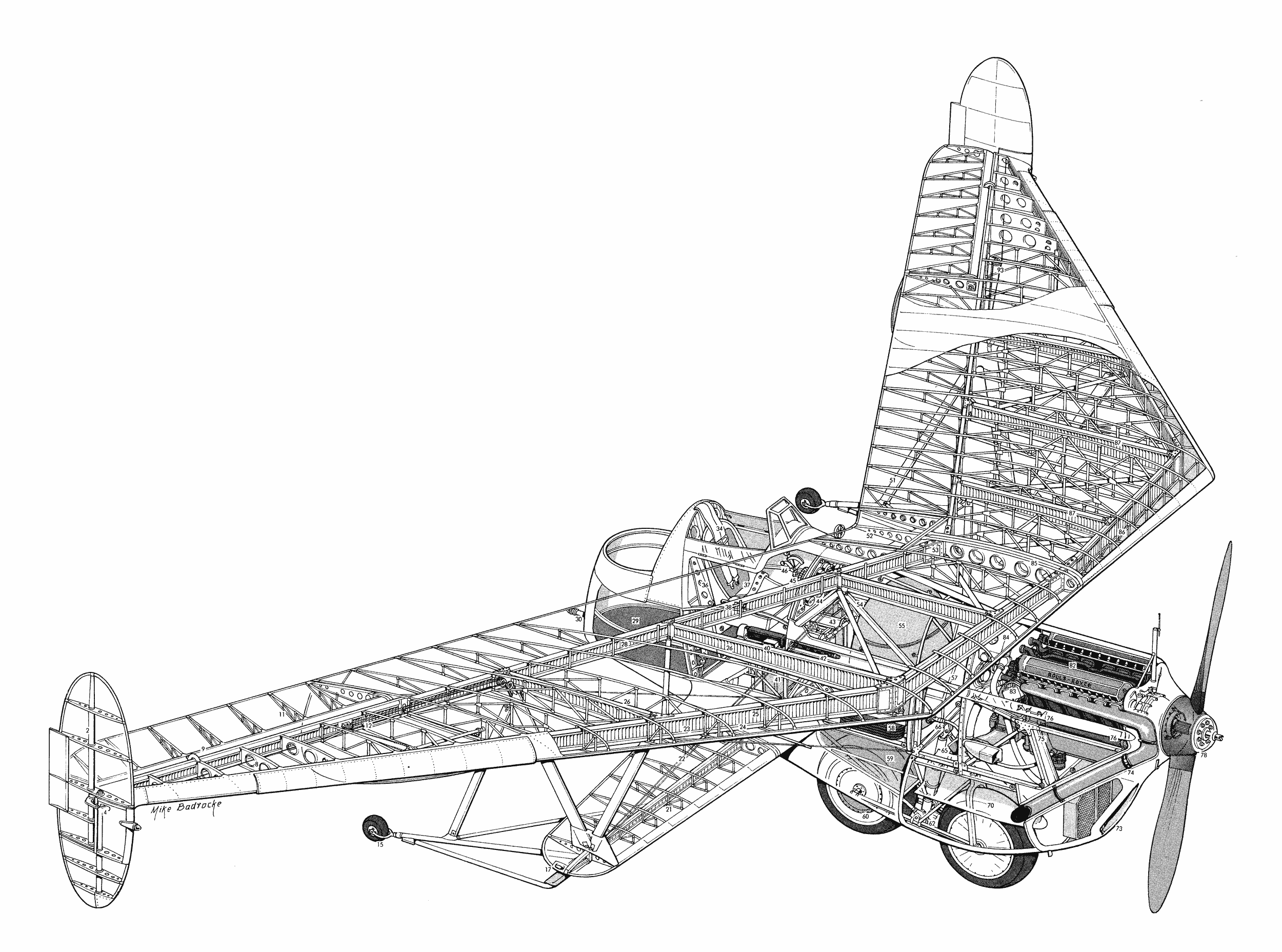 Westland-Hill Pterodactyl cutaway