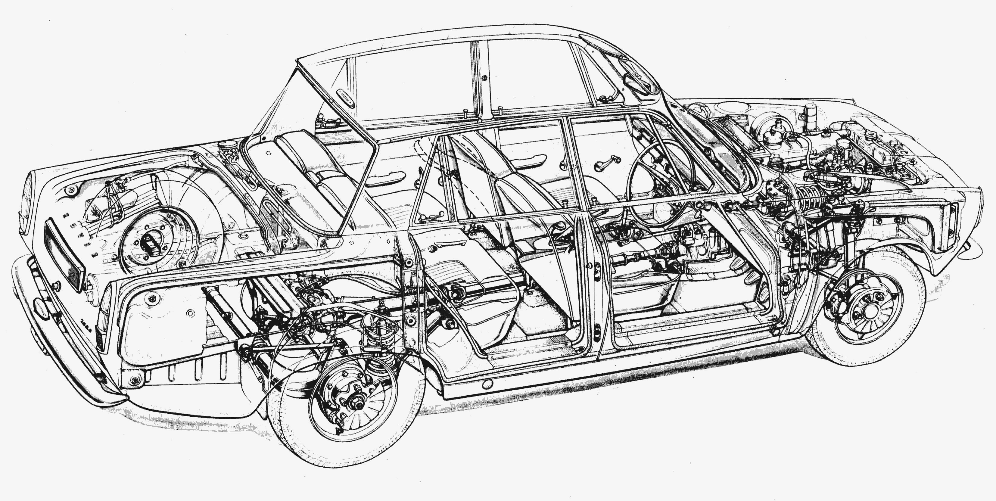 Rover 2000 cutaway
