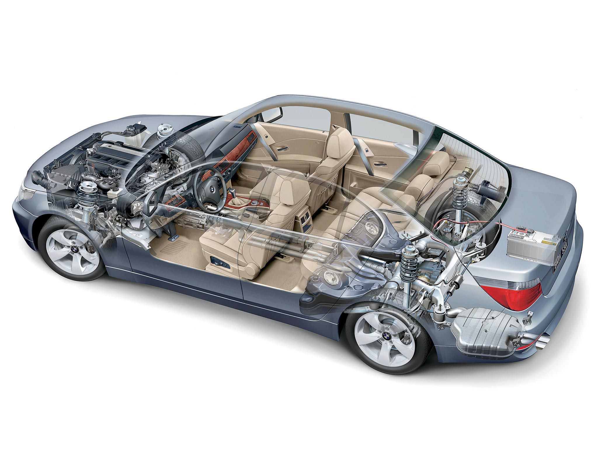 BMW 5 Series cutaway