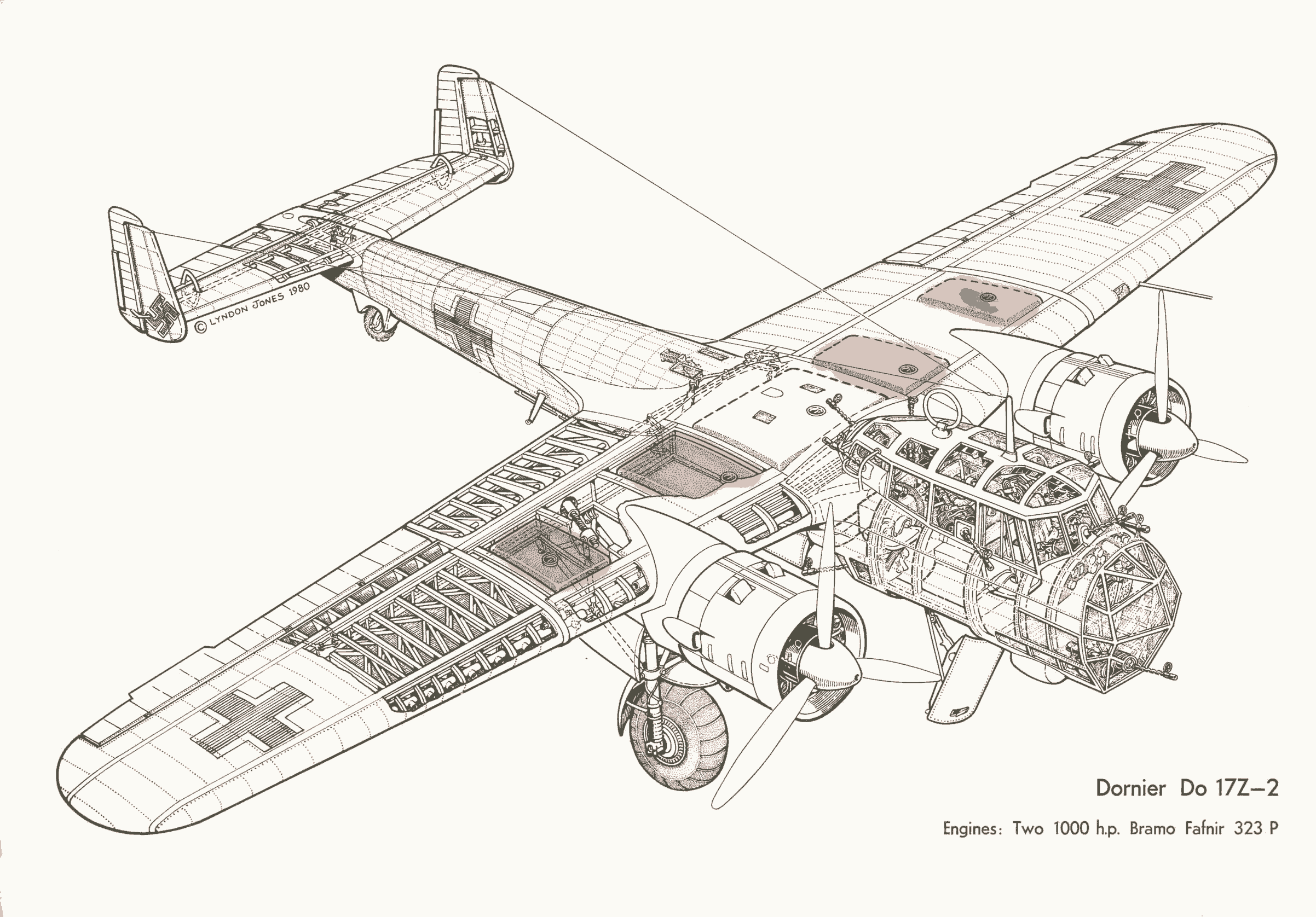 Dornier Do 17 cutaway