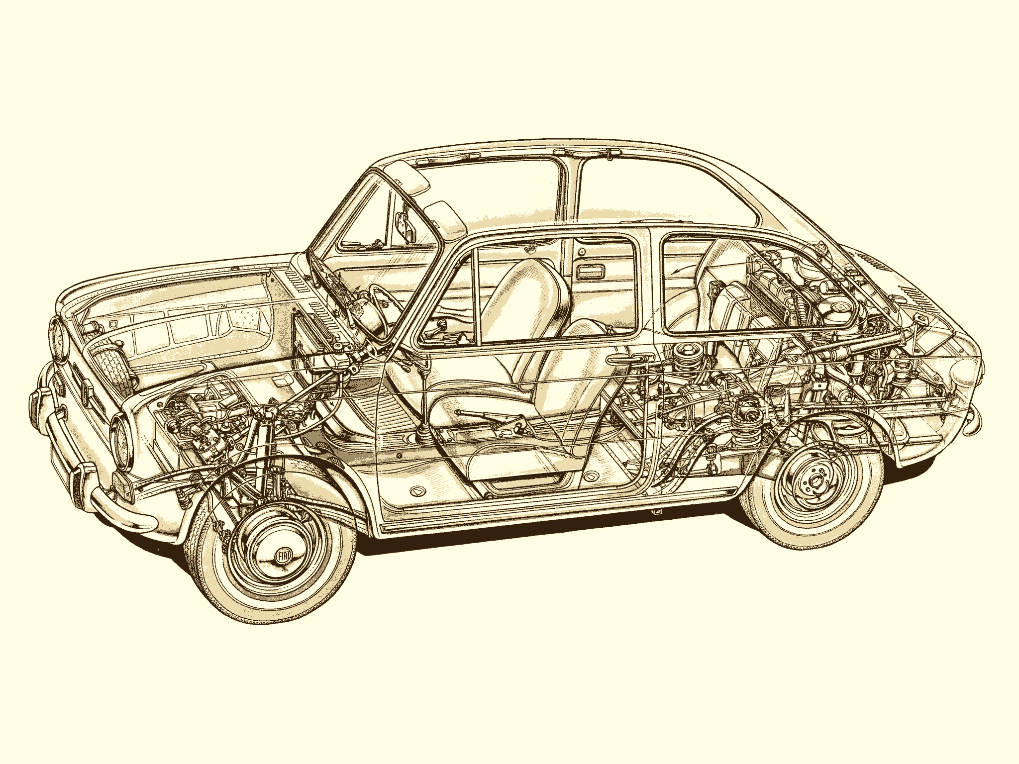 Fiat 850 cutaway