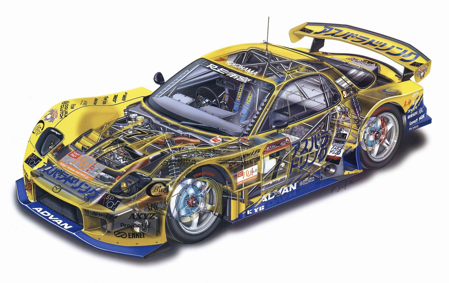 Mazda RX-7 GT JGTC cutaway