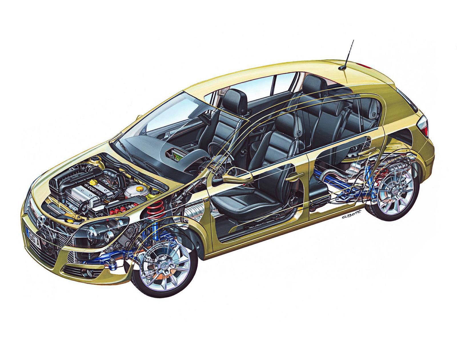Opel Astra cutaway