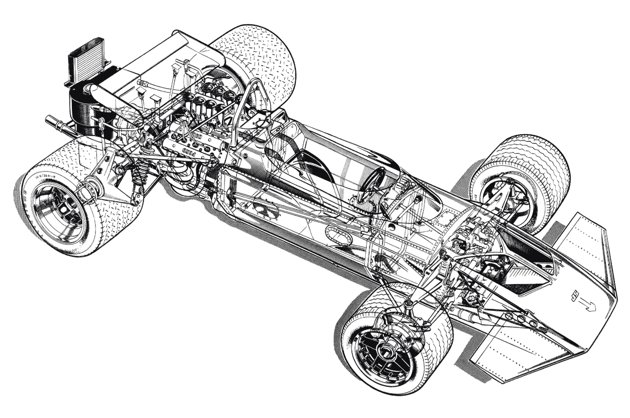 Surtees TS7 cutaway