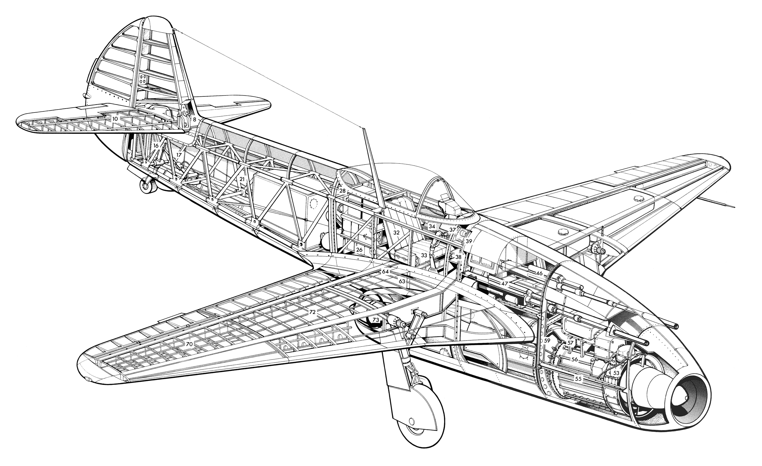 Yakovlev Yak-15 cutaway